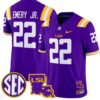 John Emery Jr Jersey #22 LSU Tigers 2024 Louisiana Patch Vapor Limited College Football Stitched Purple