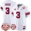 Jalil Farooq Jersey #3 Oklahoma Sooners 100th Anniversary Patch Vapor Limited College Football Stitched White