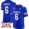 Jalon Daniels Jersey #6 Kansas Jayhawks 2024 Vapor College Football Vapor Limited Royal,