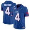 Jaylan Knighton Jersey #4 SMU Mustangs Icy College Football Vapor Limited Blue