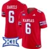 Jalon Daniels Jersey #6 Kansas Jayhawks 2024 Vapor College Football Vapor Limited Red