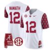 Joe Namath Jersey #12 Alabama Crimson Tide Vapor College Football Limited Stitched Crimson Sleeves