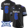 Jalon Daniels Jersey #6 Kansas Jayhawks 2024 Vapor College Football Vapor Limited Black