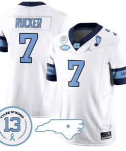 Kaimon Rucker Jersey #7 North Carolina Tar Heels Vapor College Football Stitched Alternate White