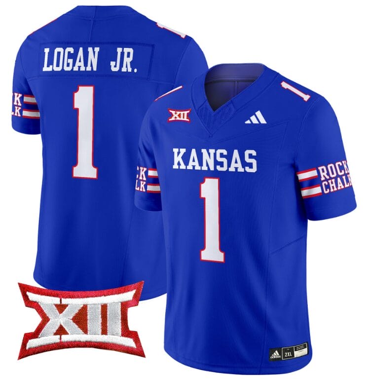 Kenny Logan Jr Jersey #1 Kansas Jayhawks 2024 Vapor College Football Vapor Limited Royal 8 Kenny Logan Jr Jersey #1 Kansas Jayhawks 2024 Vapor College Football Vapor Limited Royal