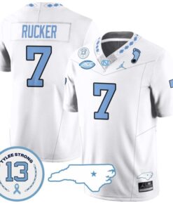 Kaimon Rucker Jersey #7 North Carolina Tar Heels Vapor College Football Stitched White
