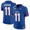 LJ Johnson Jr Jersey #11 SMU Mustangs Icy College Football Vapor Limited Blue 