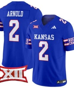 Lawrence Arnold Jersey #2 Kansas Jayhawks 2024 Vapor College Football Vapor Limited Royal