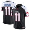 LJ Johnson Jr Jersey #11 SMU Mustangs Icy College Football Vapor Limited Black Alternate 4 LJ Johnson Jr Jersey #11 SMU Mustangs Icy College Football Vapor Limited Black Alternate