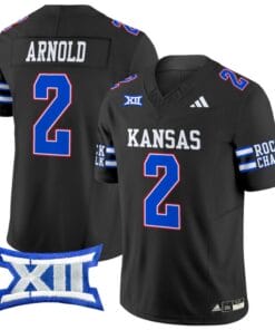 Lawrence Arnold Jersey #2 Kansas Jayhawks 2024 Vapor College Football Vapor Limited Black