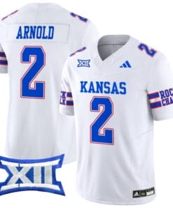 Lawrence Arnold Jersey #2 Kansas Jayhawks 2024 Vapor College Football Vapor Limited White