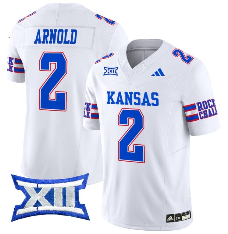 Lawrence Arnold Jersey #2 Kansas Jayhawks 2024 Vapor College Football Vapor Limited White 8 Lawrence Arnold Jersey #2 Kansas Jayhawks 2024 Vapor College Football Vapor Limited White