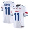 LJ Johnson Jr Jersey #11 SMU Mustangs Icy College Football Vapor Limited White 5 LJ Johnson Jr Jersey #11 SMU Mustangs Icy College Football Vapor Limited White