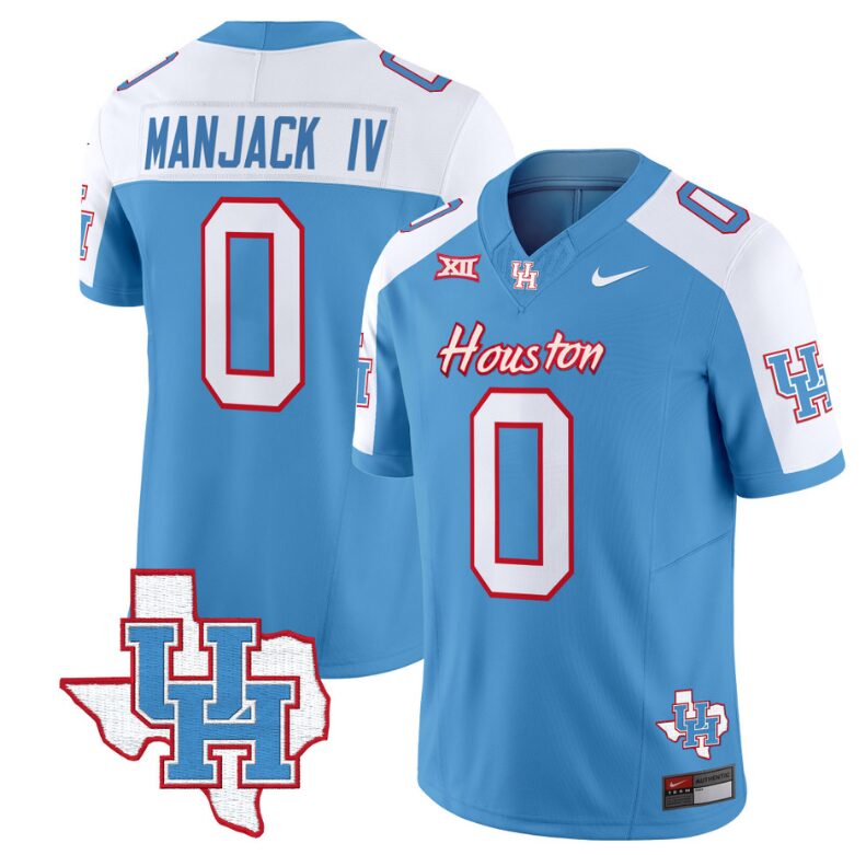 Manjack IV Jersey #0 Houston Cougars Oilers Inspired Vapor College Football Limited Stitched Blue Alternate 8 Manjack IV Jersey #0 Houston Cougars Oilers Inspired Vapor College Football Limited Stitched Blue Alternate