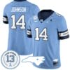Max Johnson Jersey #14 North Carolina Tar Heels Vapor College Football Stitched Alternate Blue