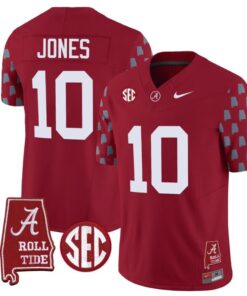 Mac Jones Jersey #10 Alabama Crimson Tide Vapor College Football Limited Stitched Crimson