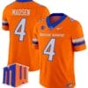 Maddux Madsen Jersey #4 Boise State Broncos Vapor Limited College Football Stitched Orange