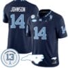 Max Johnson Jersey #14 North Carolina Tar Heels Vapor College Football Stitched Navy