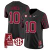 Mac Jones Jersey #10 Alabama Crimson Tide Vapor College Football Limited Stitched Black