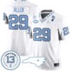 Marcus Allen Jersey #29 North Carolina Tar Heels Vapor College Football Stitched White