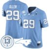 Marcus Allen Jersey #29 North Carolina Tar Heels Vapor College Football Stitched Blue