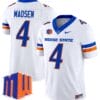 Maddux Madsen Jersey #4 Boise State Broncos Vapor Limited College Football Stitched White