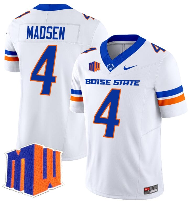Maddux Madsen Jersey #4 Boise State Broncos Vapor Limited College Football Stitched White 8 Maddux Madsen Jersey #4 Boise State Broncos Vapor Limited College Football Stitched White
