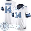 Max Johnson Jersey #14 North Carolina Tar Heels Vapor College Football Stitched Alternate Blue