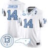 Max Johnson Jersey #14 North Carolina Tar Heels Vapor College Football Stitched White