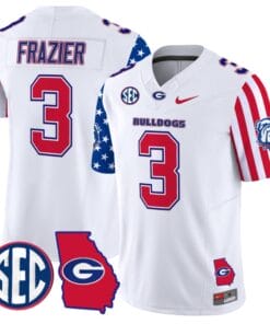 Nate Frazier Jersey #3 Georgia Bulldogs American Style Vapor Limited Football Stitched White