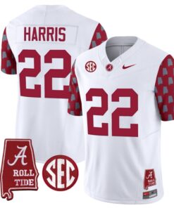 Najee Harris Jersey #22 Alabama Crimson Tide Vapor College Football Limited Stitched Crimson Sleeves