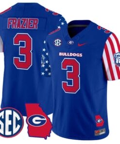 Nate Frazier Jersey #3 Georgia Bulldogs American Style Vapor Limited Football Stitched Royal