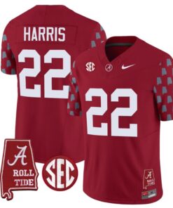 Najee Harris Jersey #22 Alabama Crimson Tide Vapor College Football Limited Stitched Crimson
