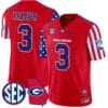 Nate Frazier Jersey #3 Georgia Bulldogs American Style Vapor Limited Football Stitched Red