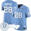 Omarion Hampton Jersey #28 North Carolina Tar Heels Vapor College Football Stitched Blue