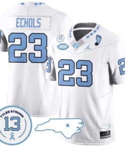 Power Echols Jersey #23 North Carolina Tar Heels Vapor College Football Stitched White