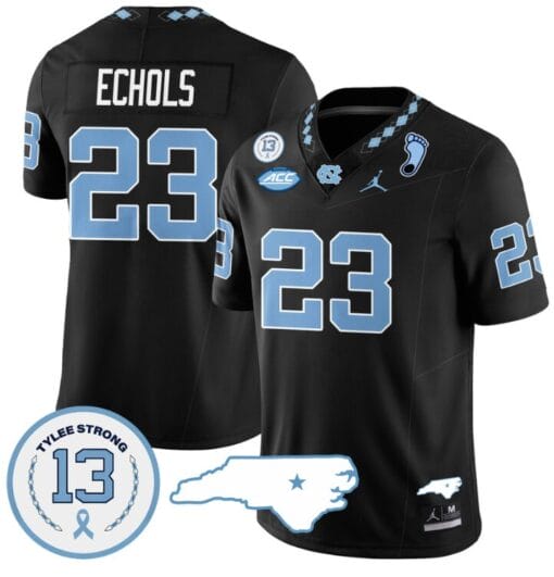Power Echols Jersey #23 North Carolina Tar Heels Vapor College Football Stitched Black