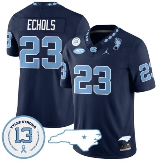 Power Echols Jersey #23 North Carolina Tar Heels Vapor College Football Stitched Navy