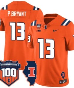 Pat Bryant Jersey #13 Illinois Fighting Vapor Limited College Football Stitched Orange