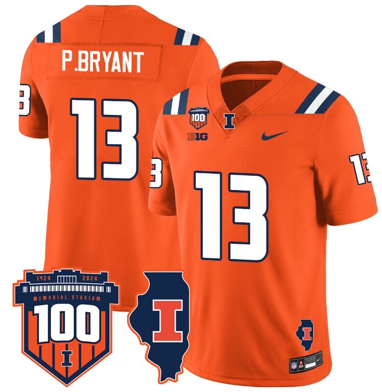 Pat Bryant Jersey #13 Illinois Fighting Vapor Limited College Football Stitched Orange 8 Pat Bryant Jersey #13 Illinois Fighting Vapor Limited College Football Stitched Orange
