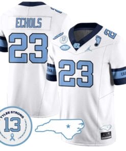 Power Echols Jersey #23 North Carolina Tar Heels Vapor College Football Stitched Alternate White 