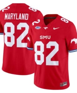 RJ Maryland Jersey #82 SMU Mustangs Icy College Football Vapor Limited Red