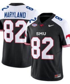 RJ Maryland Jersey #82 SMU Mustangs Icy College Football Vapor Limited Black Alternate