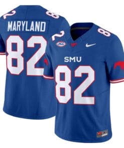 RJ Maryland Jersey #82 SMU Mustangs Icy College Football Vapor Limited Blue