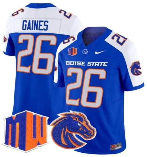 Sire Gaines Jersey #26 Boise State Broncos Vapor Limited College Football Stitched Royal Alternate