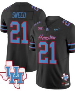 Stacy Sneed Jersey #21 Houston Cougars Oilers Inspired Vapor College Football Limited Stitched Black