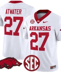 Steve Atwater Jersey #27 Arkansas Razorbacks Vapor Limited College Football Stitched White