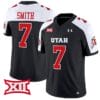 Steve Smith Sr Jersey #7 Utah Utes Vapor Limited College Football Stitched Black Alternate