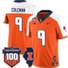 Seth Coleman Jersey #9 Illinois Fighting Vapor Limited College Football Stitched Orange Alternate