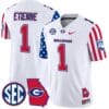 Trevor Etienne Jersey #1 Georgia Bulldogs American Style Vapor Limited Football Stitched White
